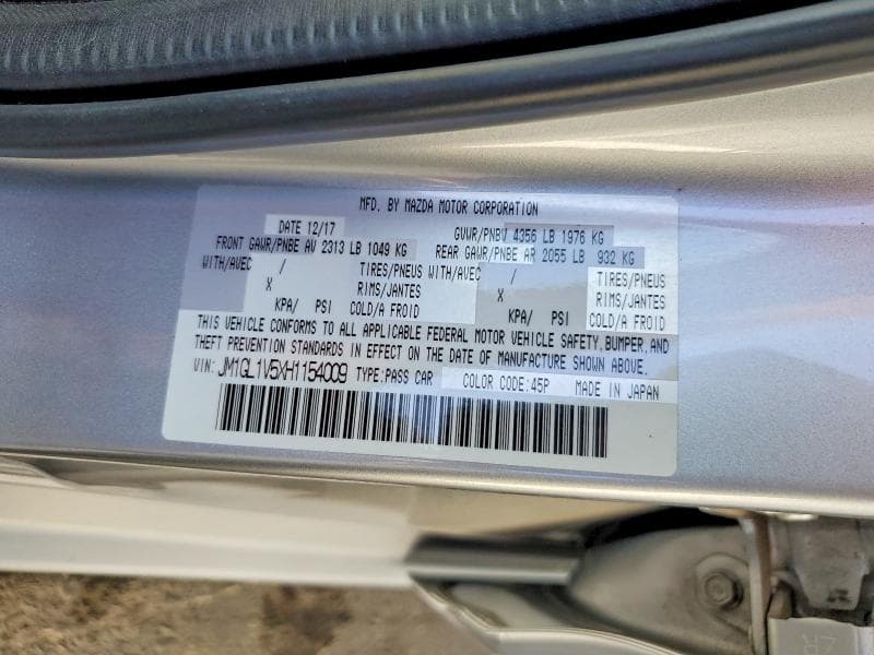 2017 MAZDA 6 TOURING 12