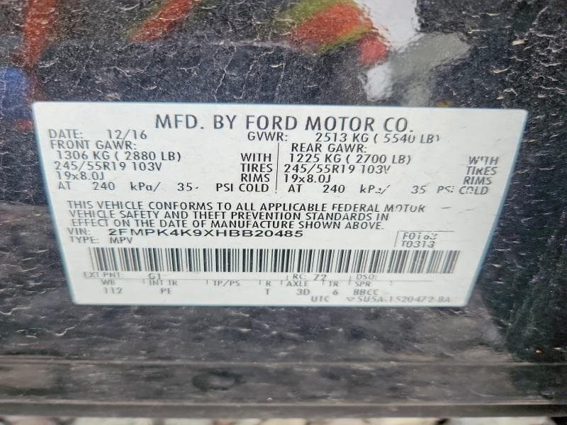 2017 FORD EDGE TITANIUM 12