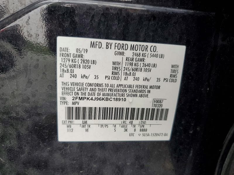 2019 FORD EDGE SEL 13
