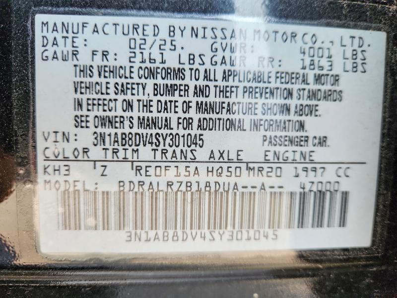 2025 NISSAN SENTRA SR 12