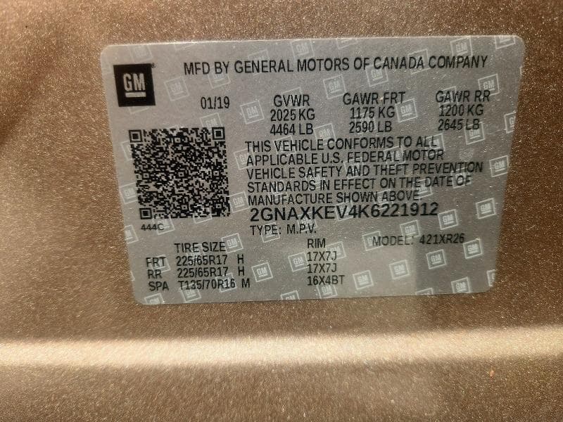 2019 CHEVROLET EQUINOX LT 12
