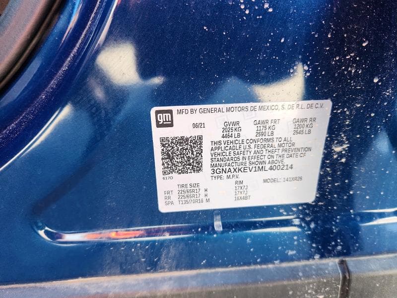 2021 CHEVROLET EQUINOX LT 14