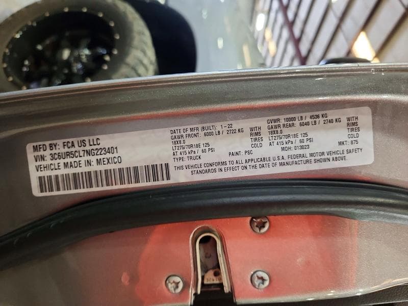 2022 RAM 2500 TRADESMAN 12