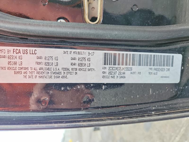 2018 CHRYSLER 300 LIMITED 13