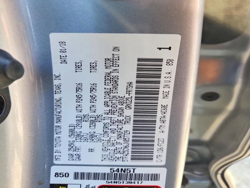 2018 TOYOTA TACOMA SR5 V6 13