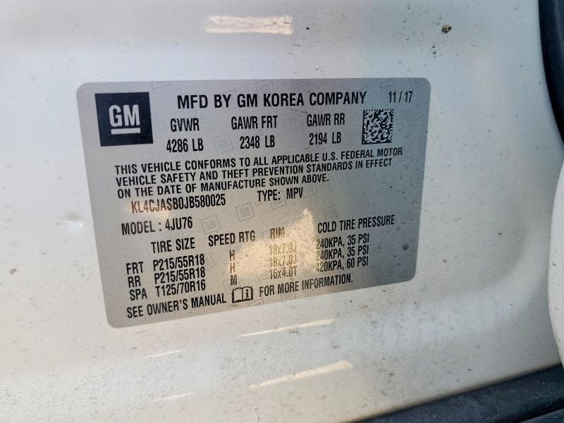 2018 BUICK ENCORE PREFERRED 13