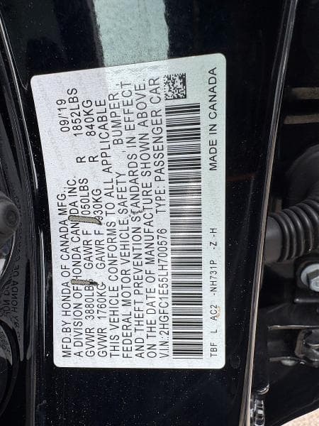 2020 HONDA CIVIC SI 10