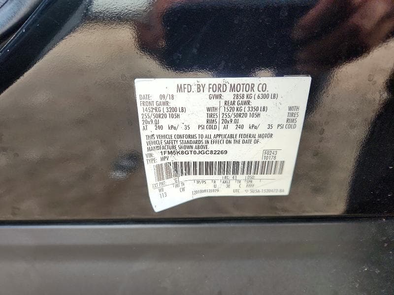 2018 FORD EXPLORER SPORT 13