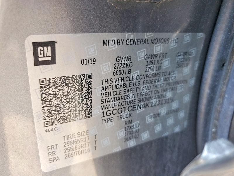 2019 CHEVROLET COLORADO LT 12