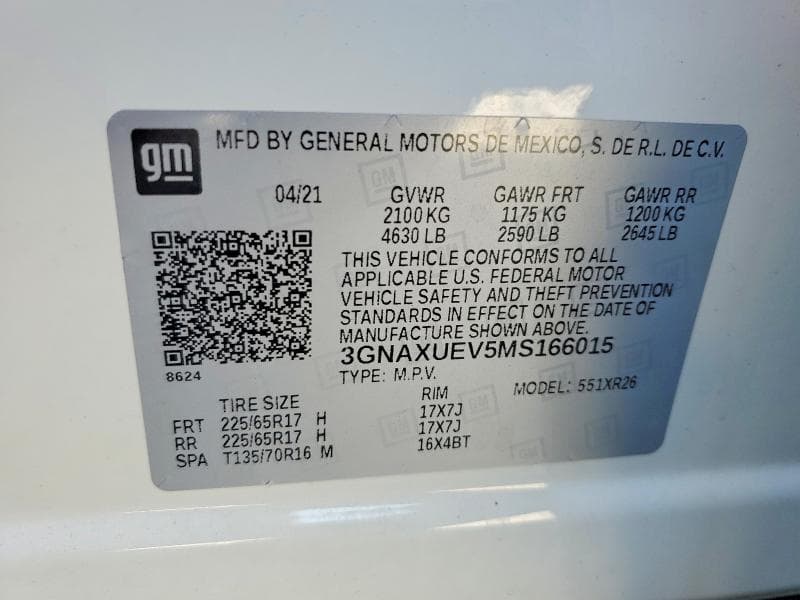 2021 CHEVROLET EQUINOX LT 14