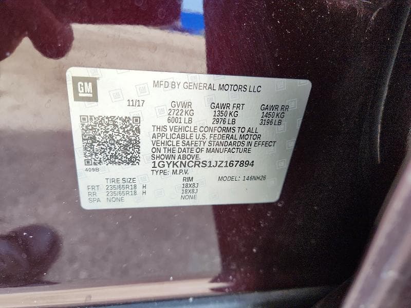 2018 CADILLAC XT5 LUXURY 13
