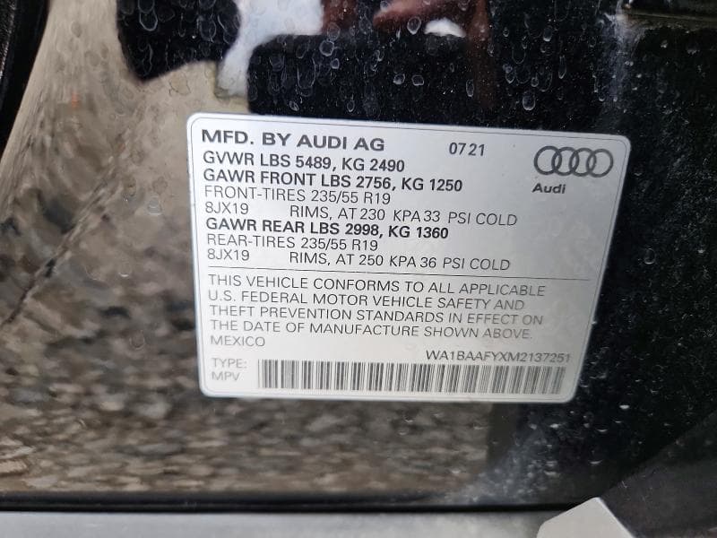 2021 AUDI Q5 PREMIUM PLUS 12