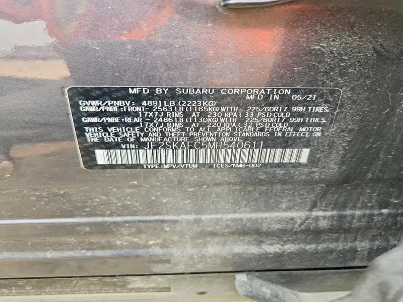 2021 SUBARU FORESTER PREMIUM 13