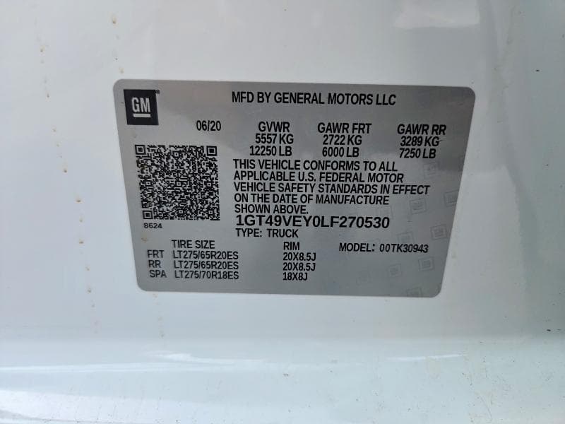 2020 GMC SIERRA K3500 AT4 12