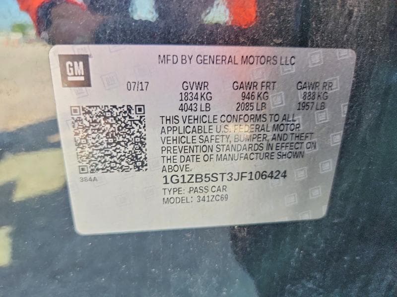 2018 CHEVROLET MALIBU LS 12