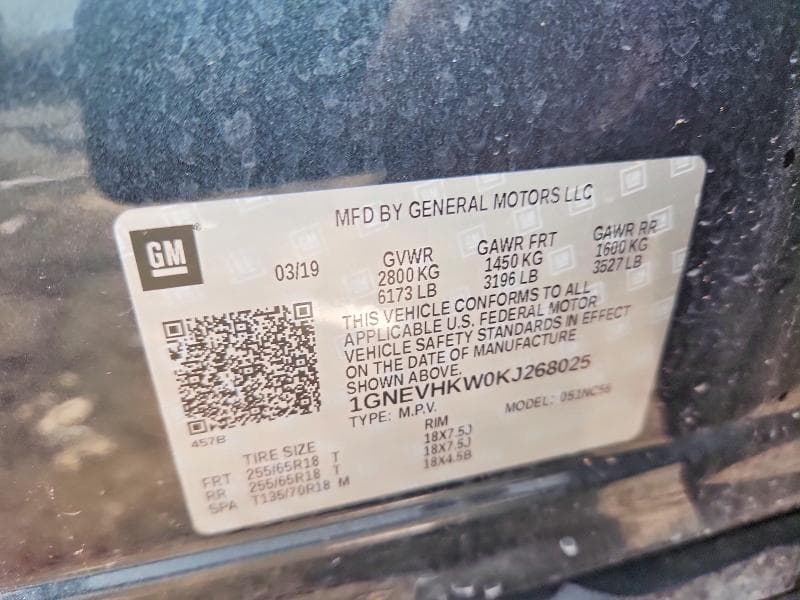 2019 CHEVROLET TRAVERSE LT 13