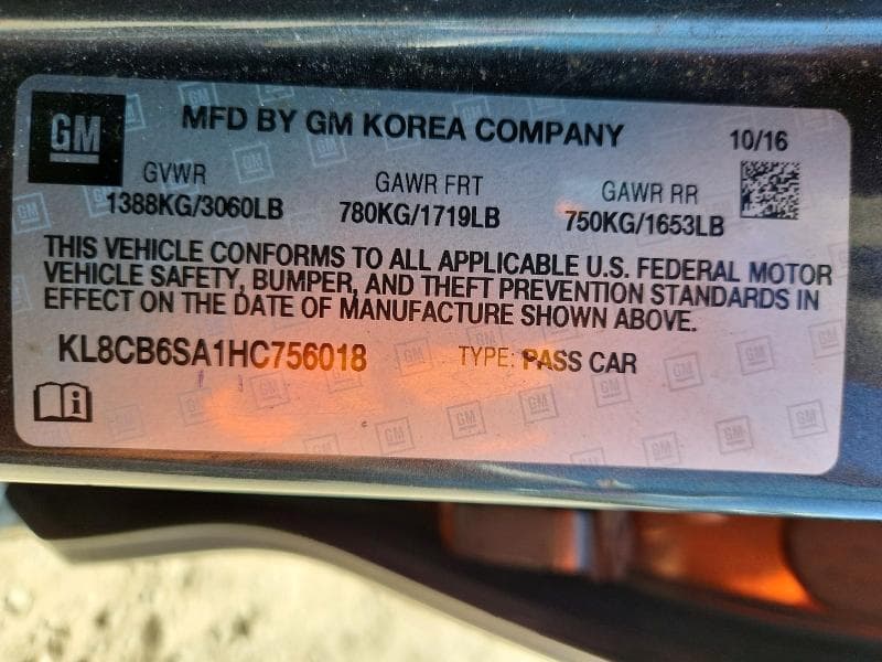 2017 CHEVROLET SPARK LS 12