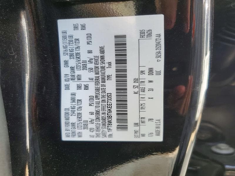 2019 FORD F350 SUPER DUTY 12