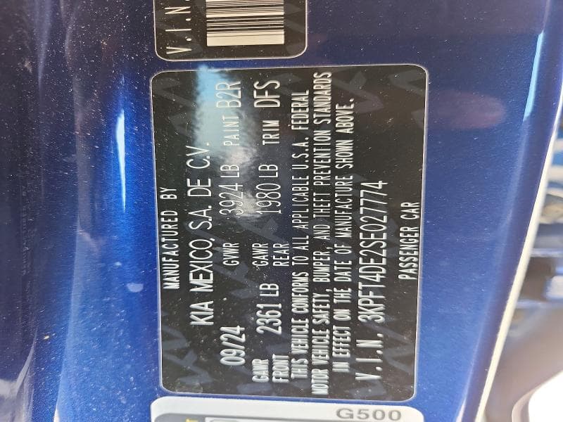 2025 KIA K4 LXS 12