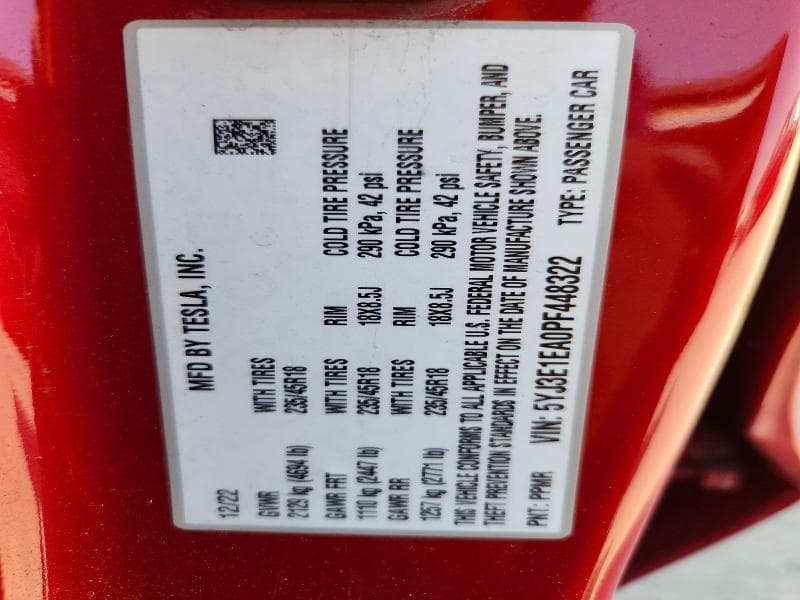 2023 TESLA MODEL 3 13