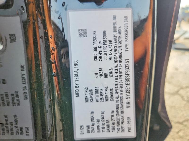 2025 TESLA MODEL 3 13