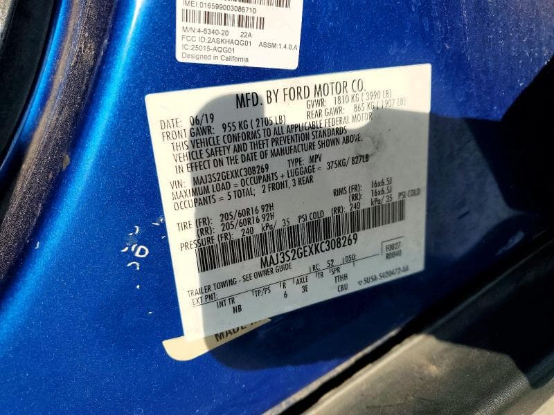 2019 FORD ECOSPORT SE 12