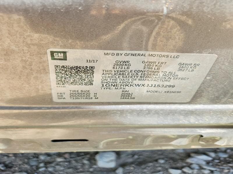 2018 CHEVROLET TRAVERSE PREMIER 13