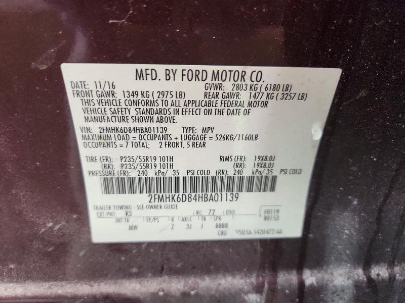 2017 FORD FLEX LIMITED 13