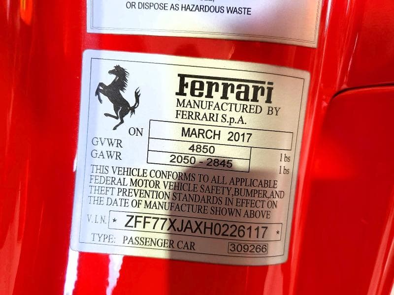 2017 FERRARI CALIFORNIA T 13