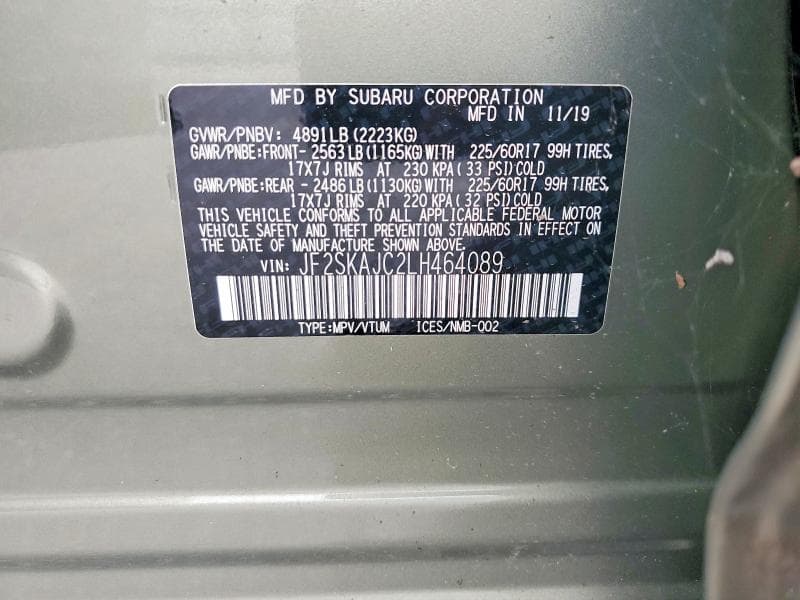 2020 SUBARU FORESTER PREMIUM 13