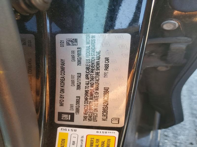2021 CHEVROLET SPARK LS 12