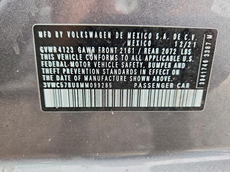 2021 VOLKSWAGEN JETTA S 12