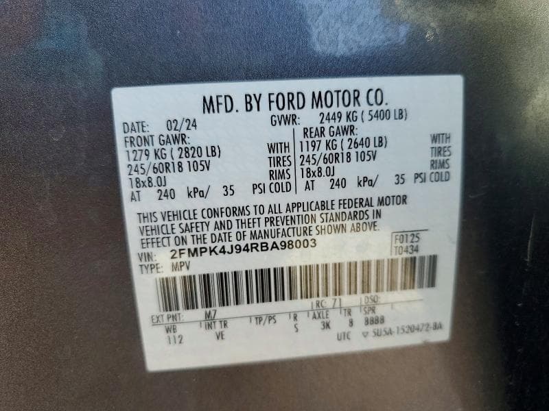 2024 FORD EDGE SEL 13