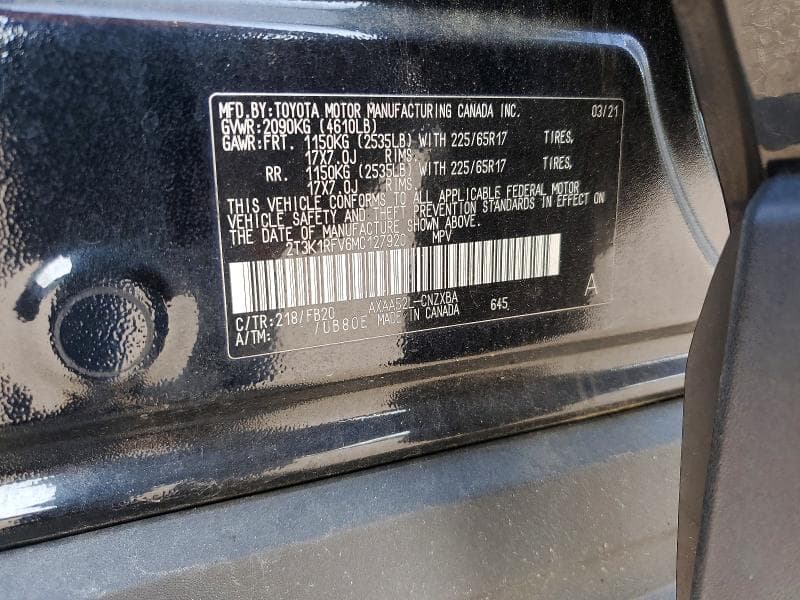 2021 TOYOTA RAV4 LE 13