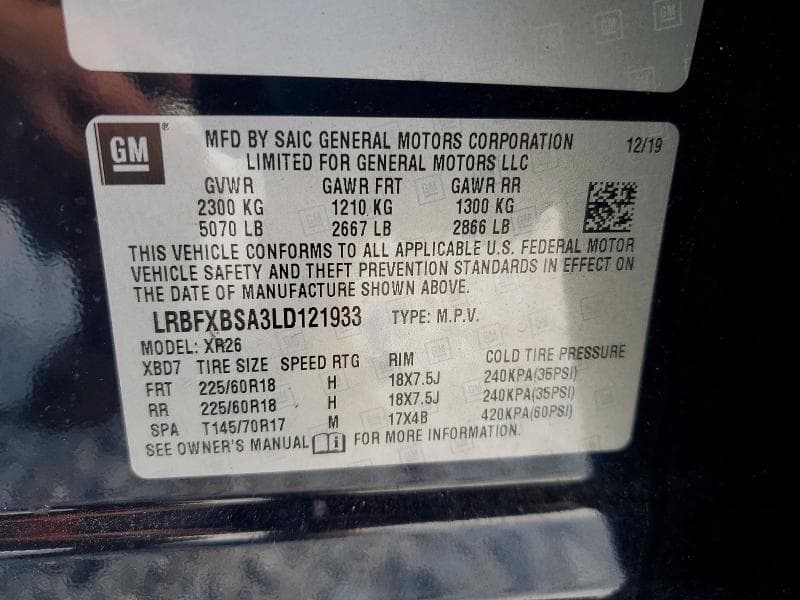 2020 BUICK ENVISION PREFERRED 12
