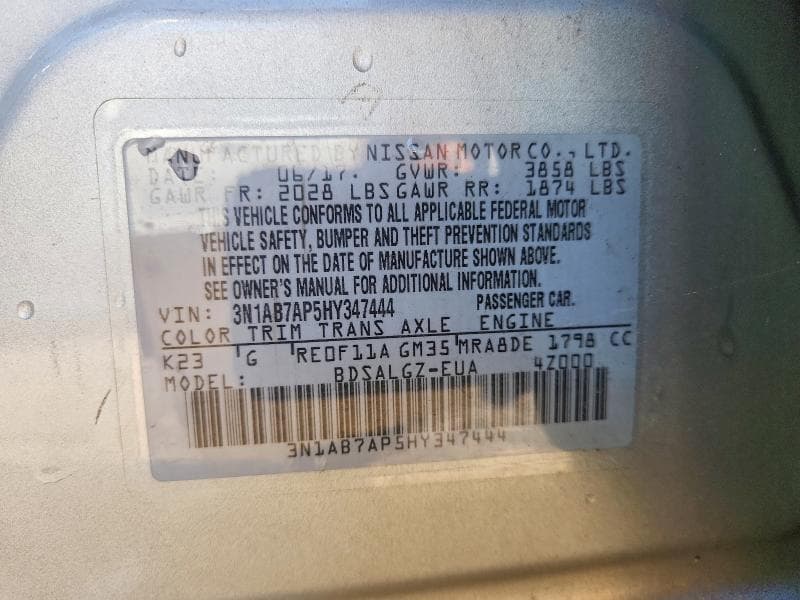 2017 NISSAN SENTRA SL 12