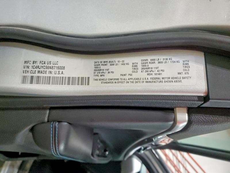 2022 JEEP GRAND CHEROKEE TRAILHAWK 4XE 13