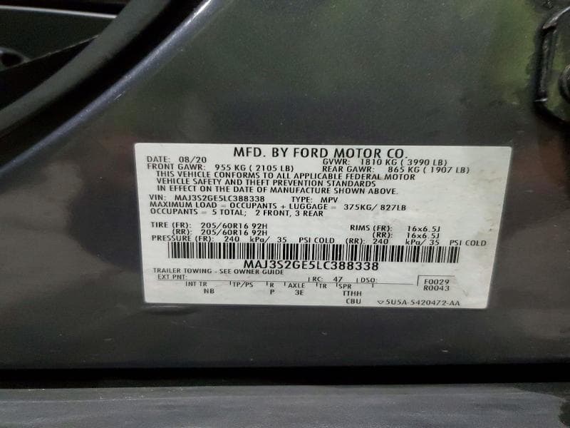 2020 FORD ECOSPORT SE 13