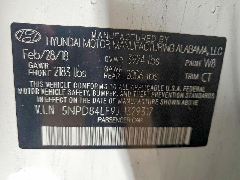 2018 HYUNDAI ELANTRA SEL 12
