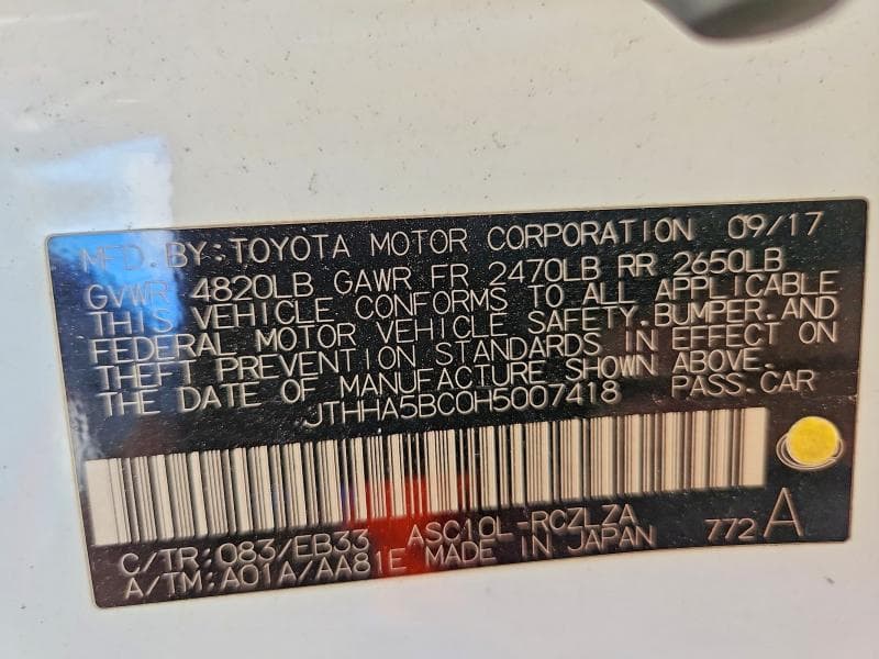 2017 LEXUS RC 200T 12