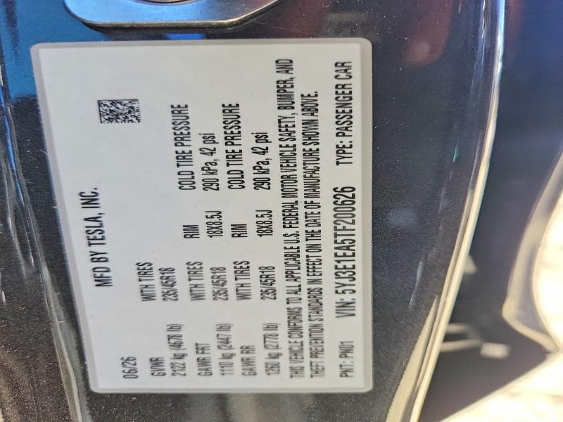 2026 TESLA MODEL 3 13