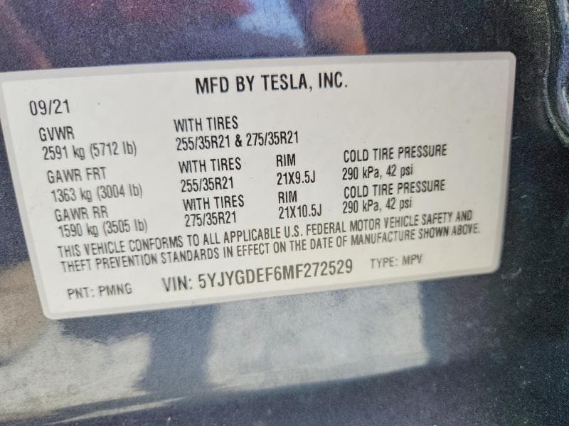 2021 TESLA MODEL Y 12