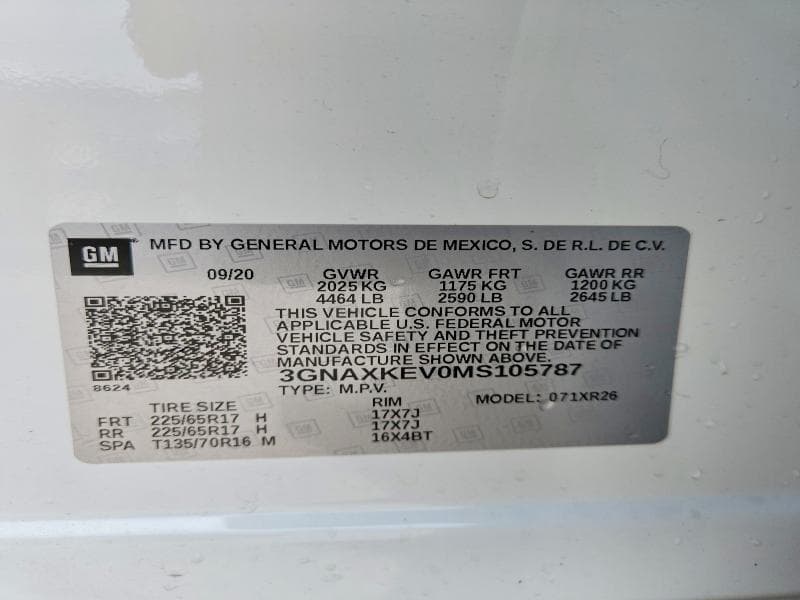 2021 CHEVROLET EQUINOX LT 13