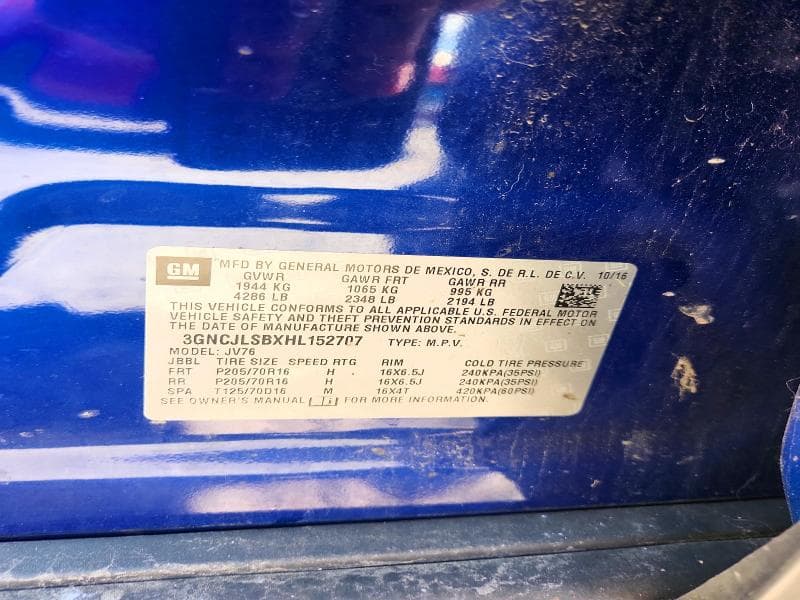 2017 CHEVROLET TRAX 1LT 12