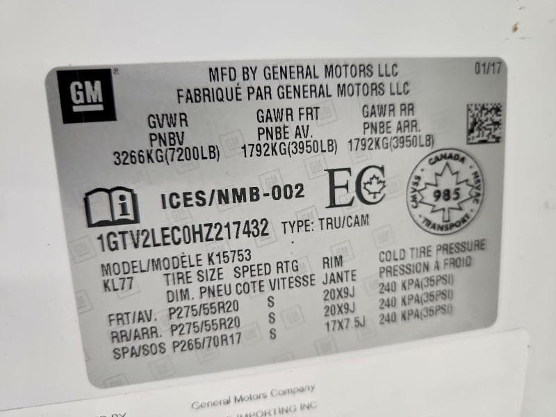 2017 GMC SIERRA K1500 12