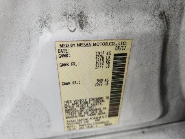 2017 NISSAN ALTIMA 2.5 SR 12