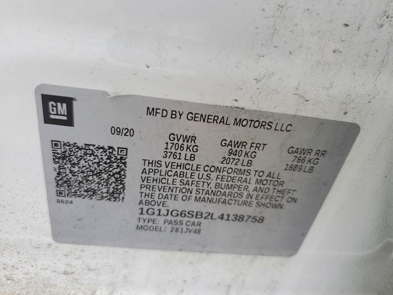 2020 CHEVROLET SONIC LS 12