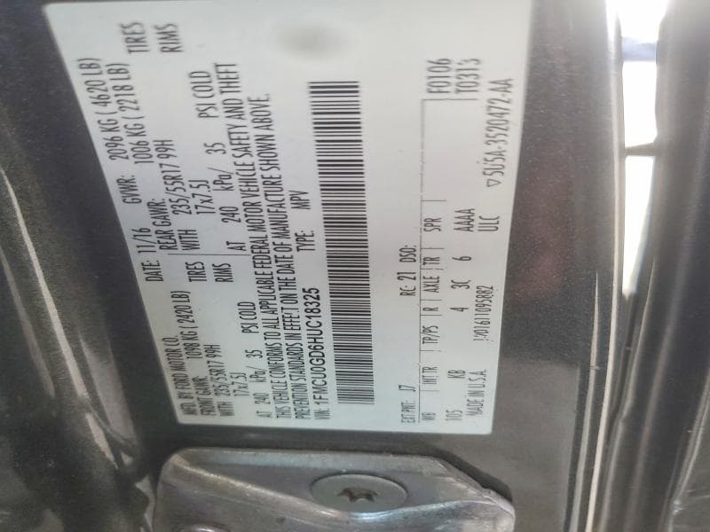 2017 FORD ESCAPE SE 13