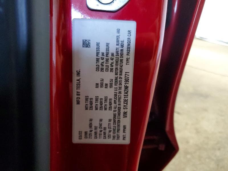 2022 TESLA MODEL 3 13