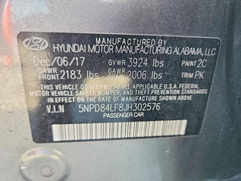 2018 HYUNDAI ELANTRA SEL 12
